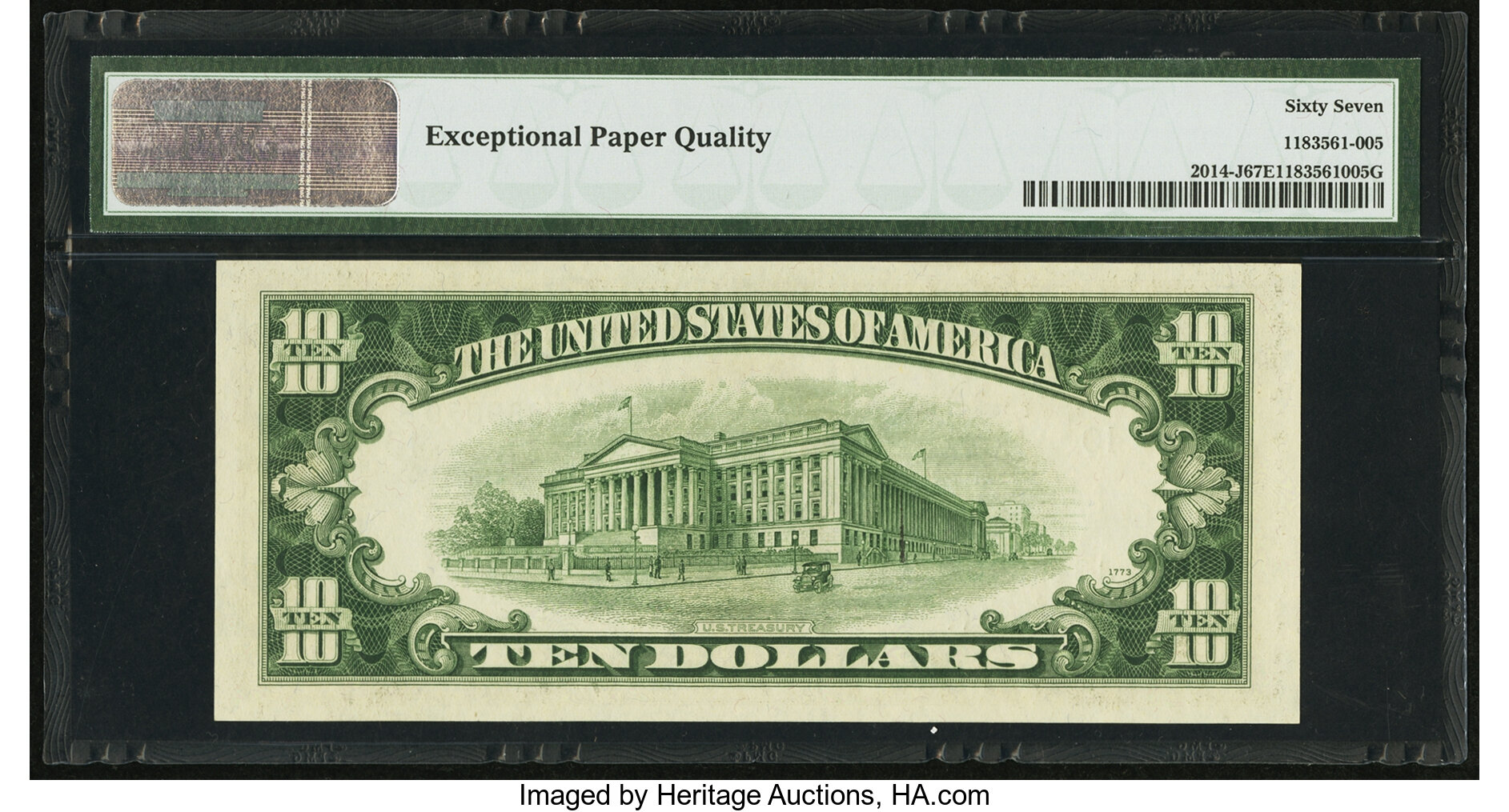 image for: Fr. 2014-J $10 1950D Federal Reserve Note. PMG Superb Gem Unc 67 EPQ....