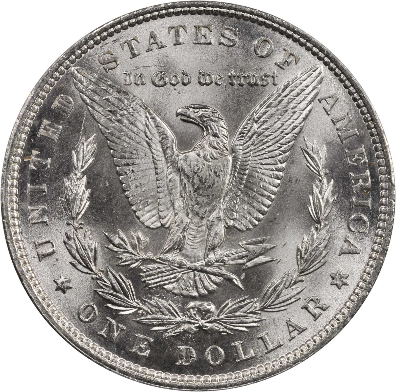 image for: 1897 Morgan Silver Dollar. VAM-6A. Top 100 Variety. Pitted Reverse. MS-66 (PCGS). CAC.