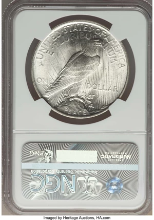 image for: 1922 $1 Tripled Leaves & Eroded Face, VAM-5C, MS65 NGC. TOP-50. NGC Census: (15034/1477). PCGS Population (6828/870). Minta...