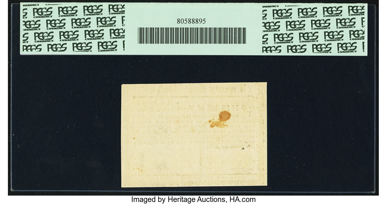 image for: Virginia May 7, 1781 $25 PCGS Apparent Choice About New 58....