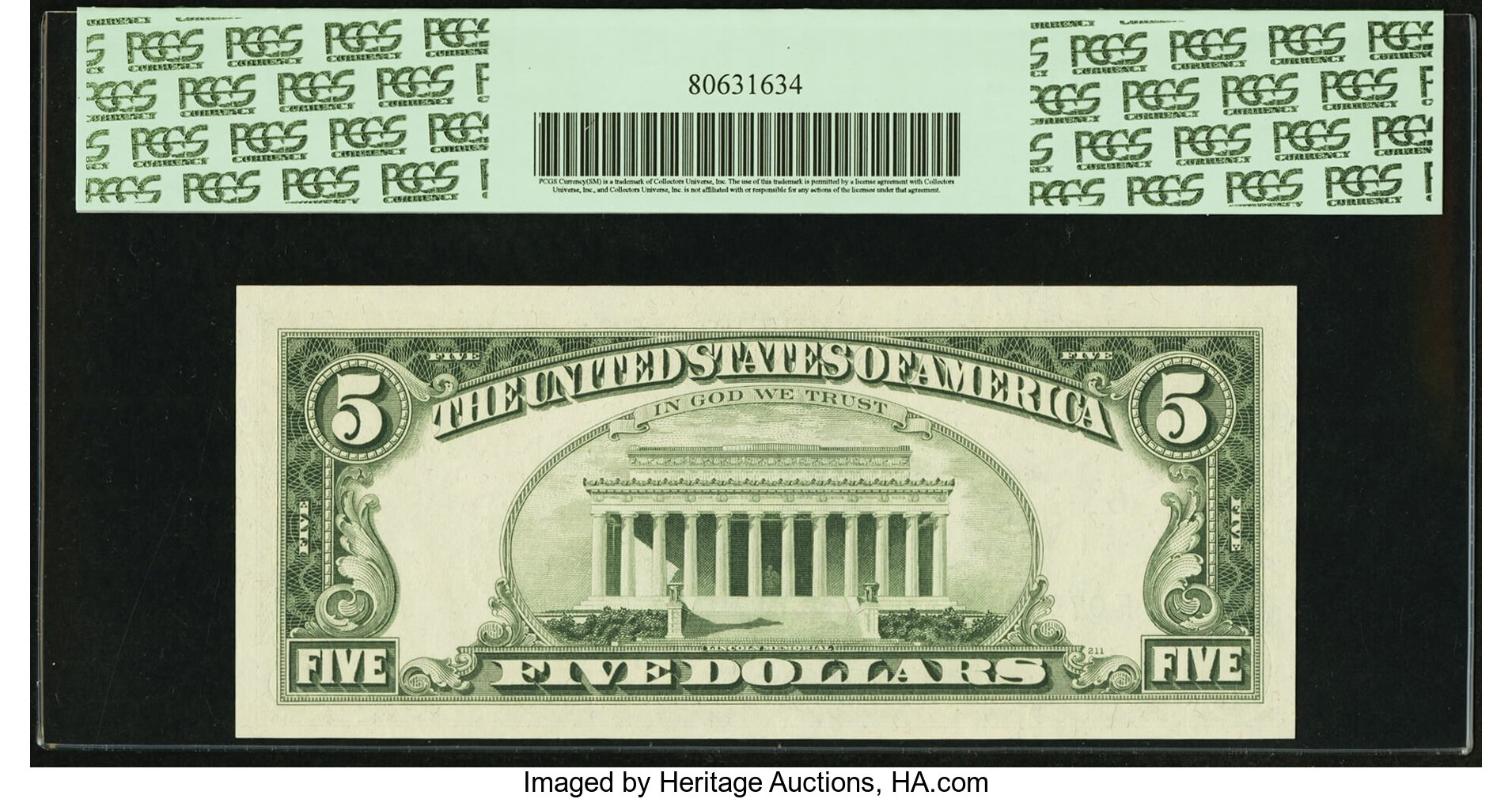 image for: Fr. 1972-F* $5 1969C Federal Reserve Note. PCGS Very Choice New 64PPQ....