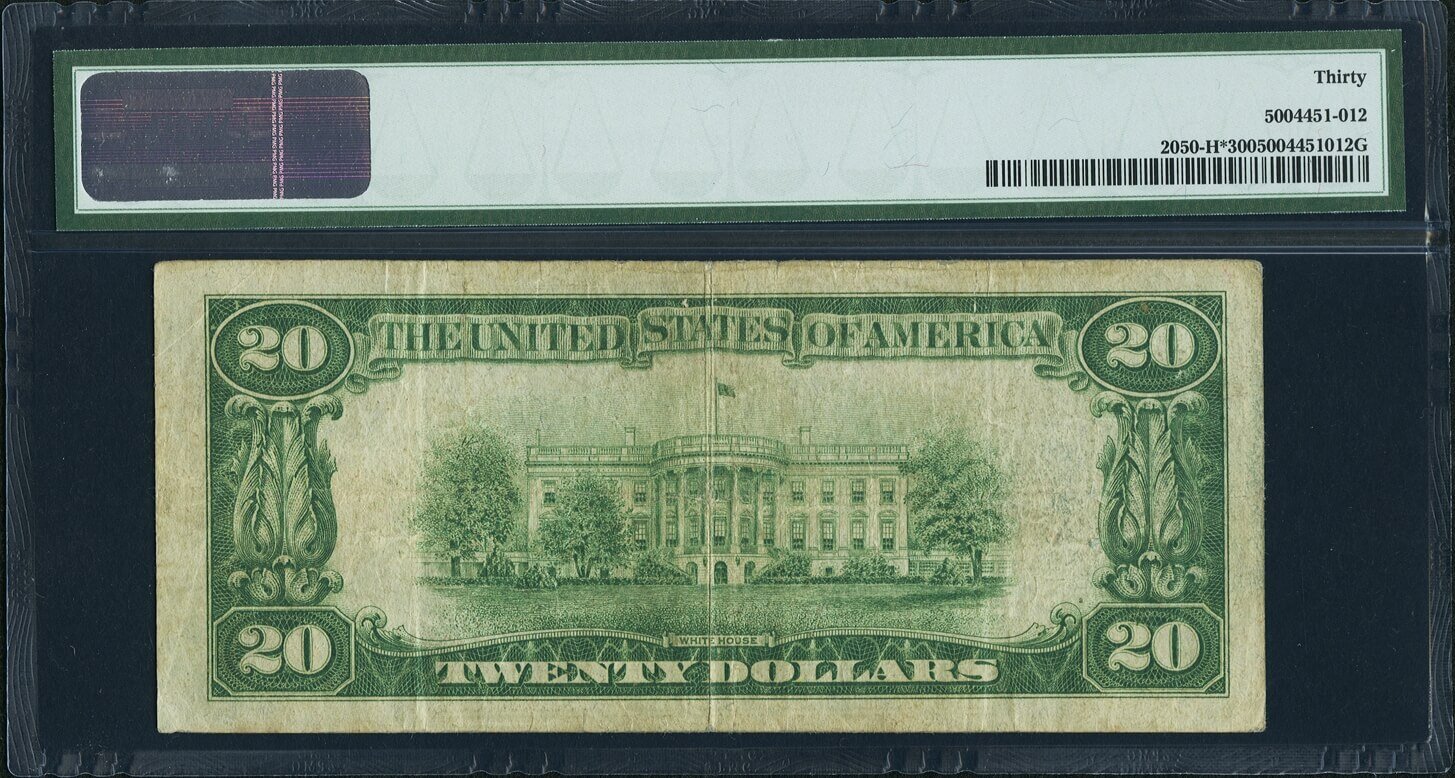 image for: Fr. 2050-H* $20 1928 Federal Reserve Note. PMG Very Fine 30....