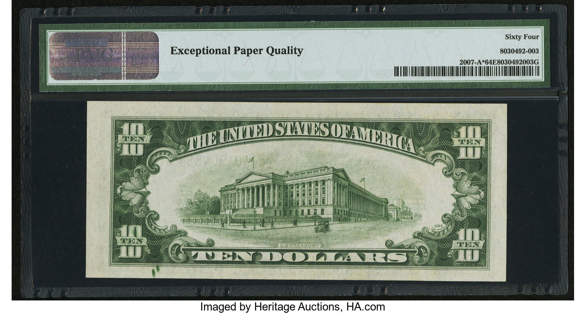 image for: Fr. 2007-A* $10 1934B Federal Reserve Star Note. PMG Choice Uncirculated 64 EPQ....