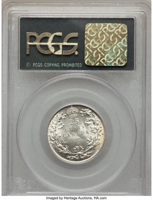 image for: George V 25 Cents 1931 MS63 PCGS