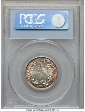image for: George V 25 Cents 1931 MS62 PCGS
