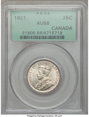 image for: George V 25 Cents 1921