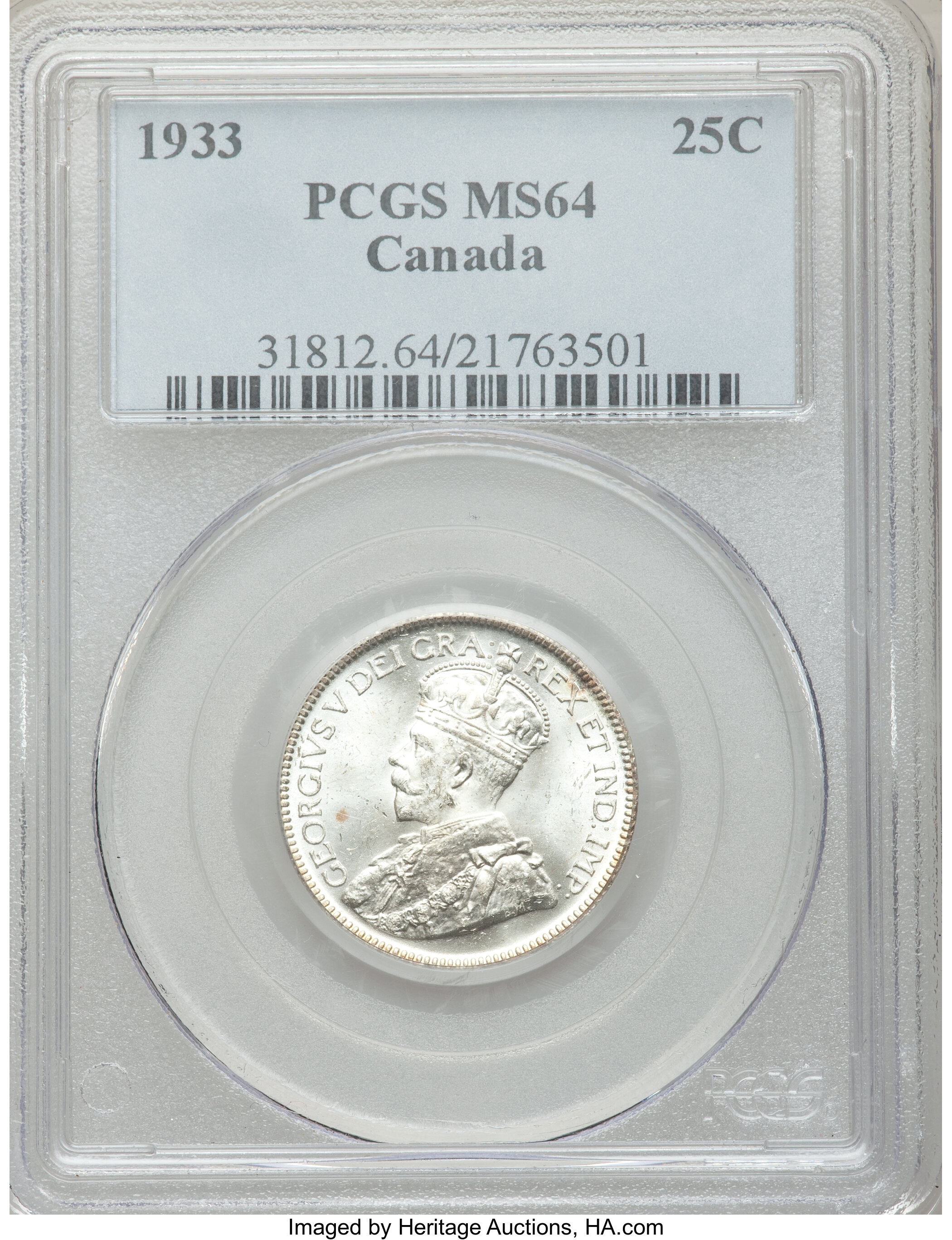 image for: George V 25 Cents 1933