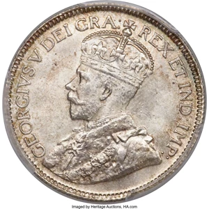 image for: George V 25 Cents 1930 MS65+ PCGS
