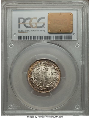 image for: George V 25 Cents 1930 MS65+ PCGS