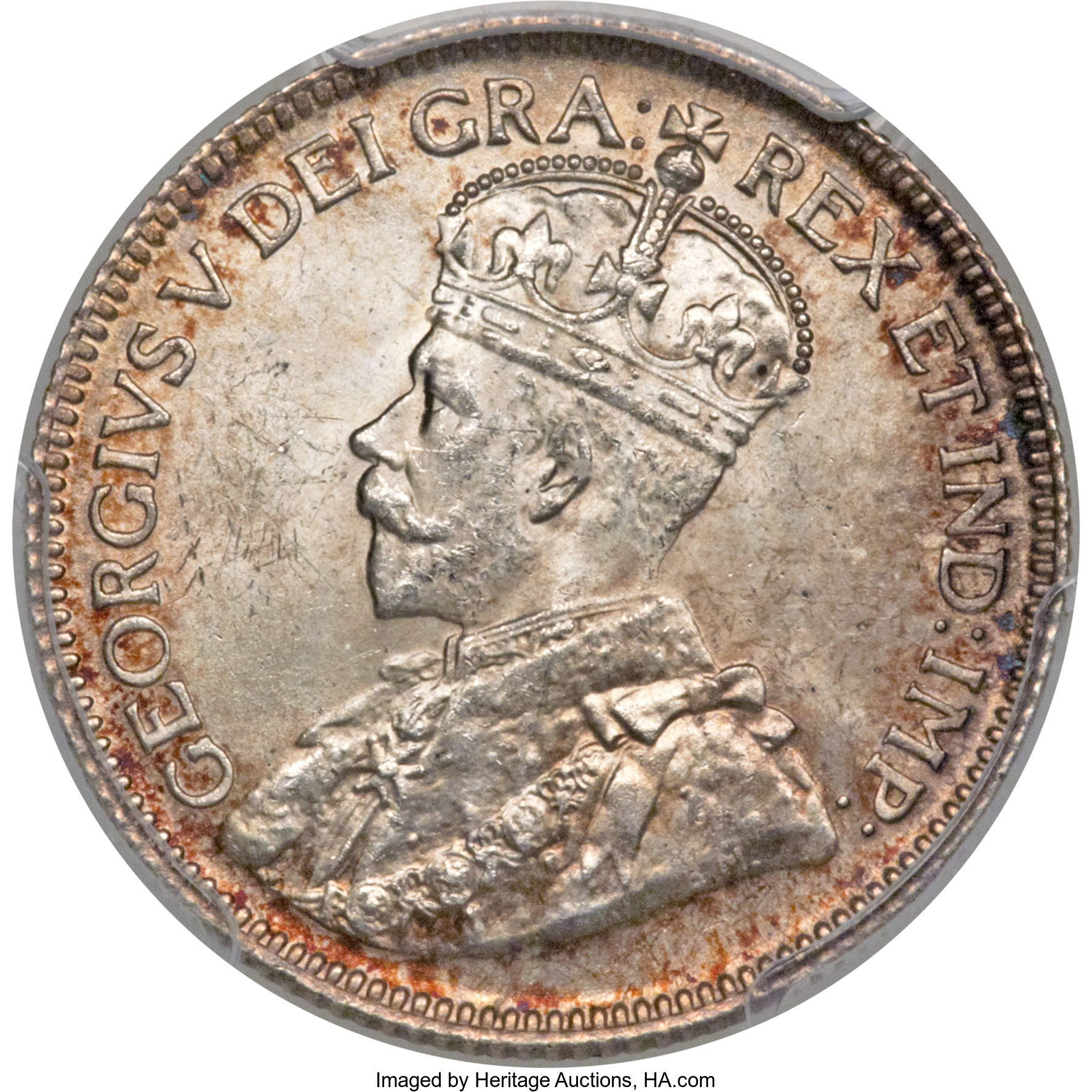 image for: George V 25 Cents 1933 MS65 PCGS