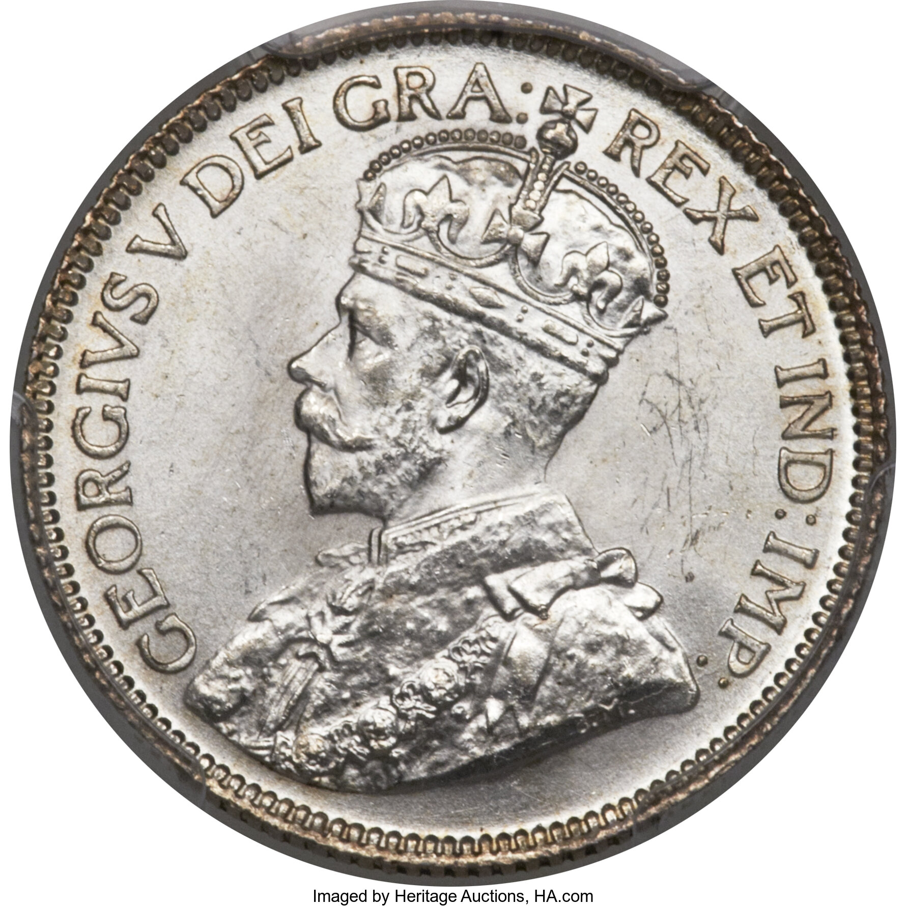 image for: George V 25 Cents 1936 MS65 PCGS