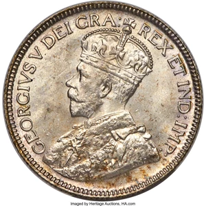 image for: George V 25 Cents 1930 MS66 PCGS