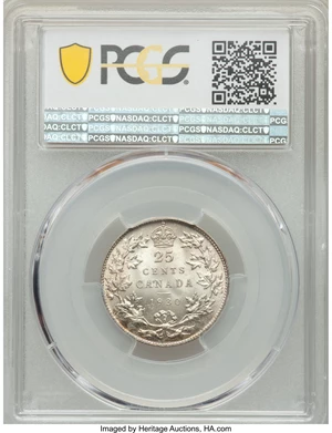 image for: George V 25 Cents 1930 MS66 PCGS