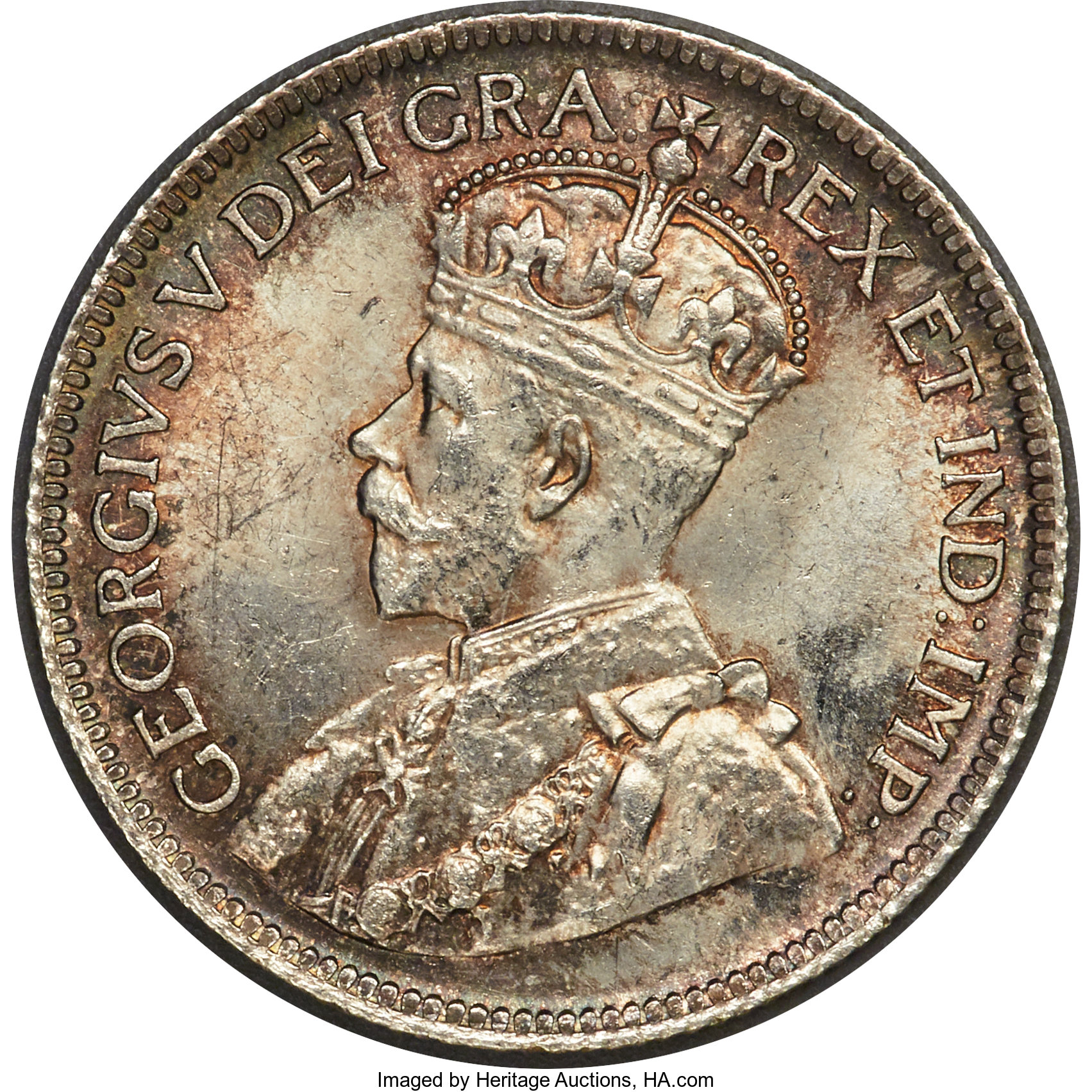 image for: George V 25 Cents 1934 MS65 PCGS
