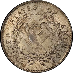 image for: $1 1795 2 LEAVES. PCGS MS64+ CAC
