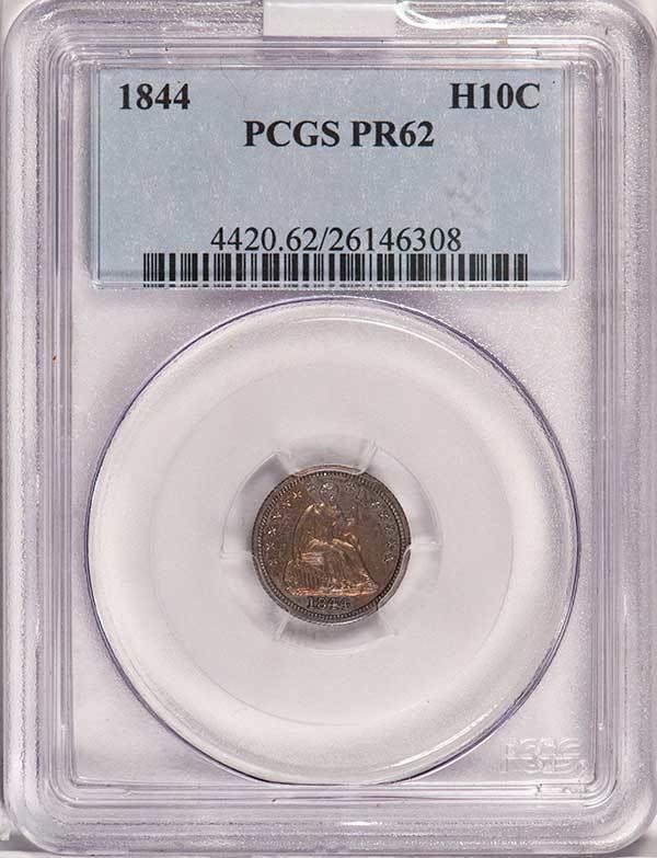 image for: H10C 1844 PCGS PR62