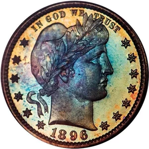 image for: 25C 1896 PCGS PR68 CAC