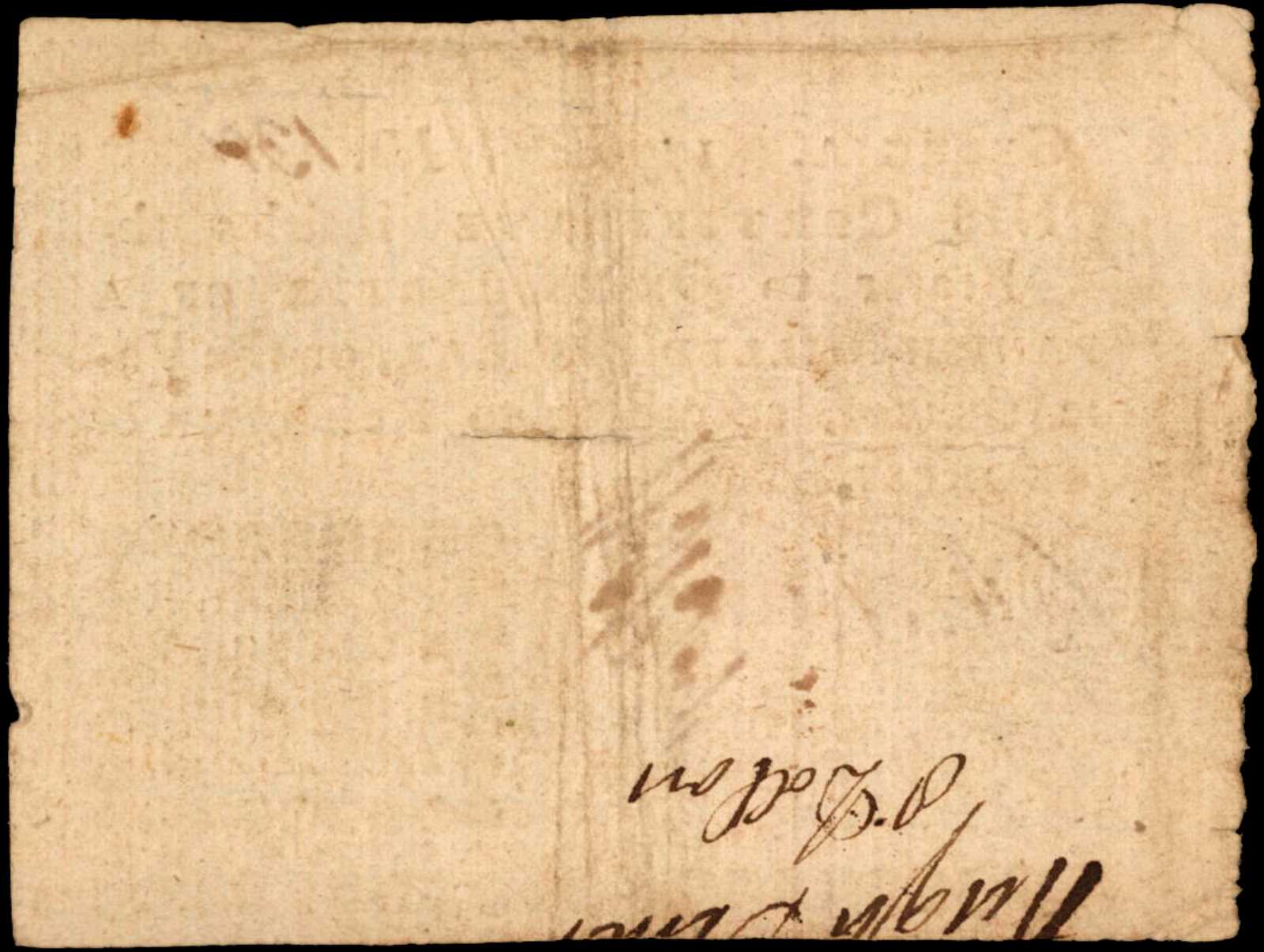 image for: GA-69. Georgia. 1776. $1/4. Very Fine.