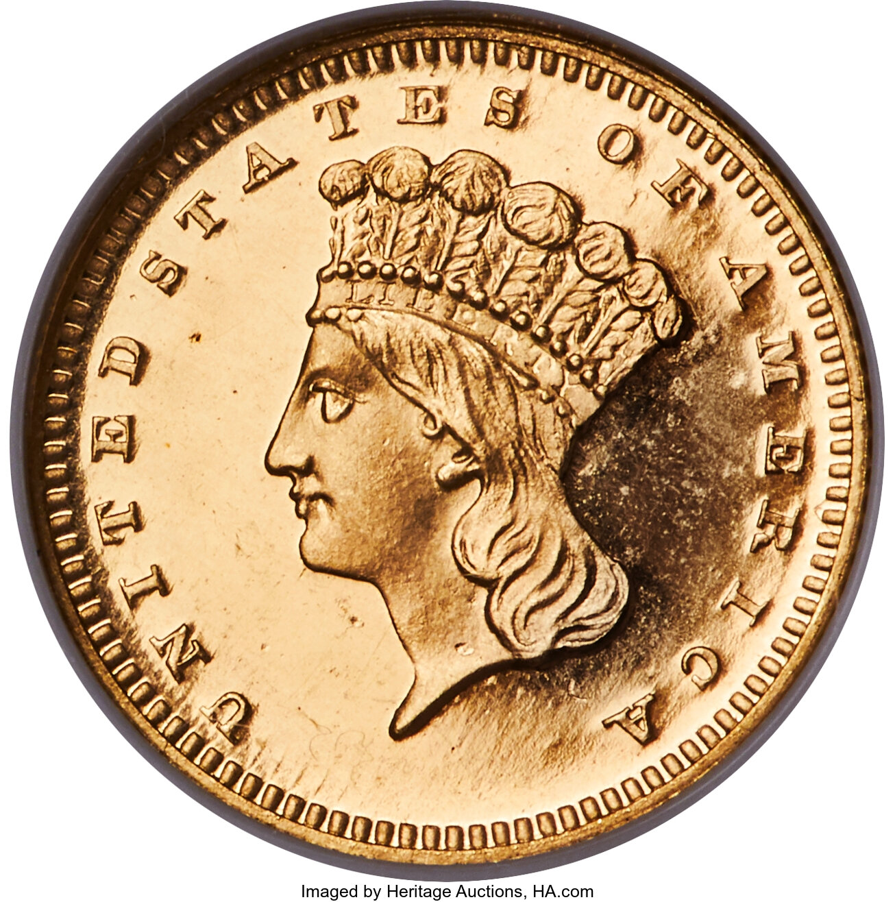 image for: 1872 G$1 PR67 Ultra Cameo NGC. JD-1, R.6....