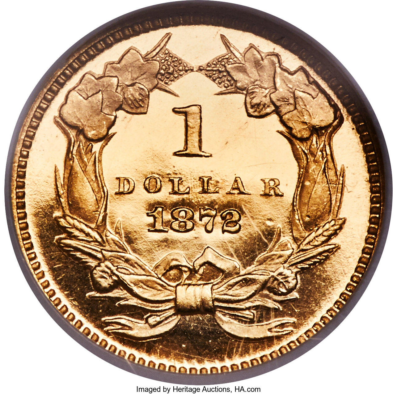 image for: 1872 G$1 PR67 Ultra Cameo NGC. JD-1, R.6....
