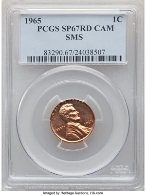image for: 1965 1C SMS MS67 Cameo PCGS....