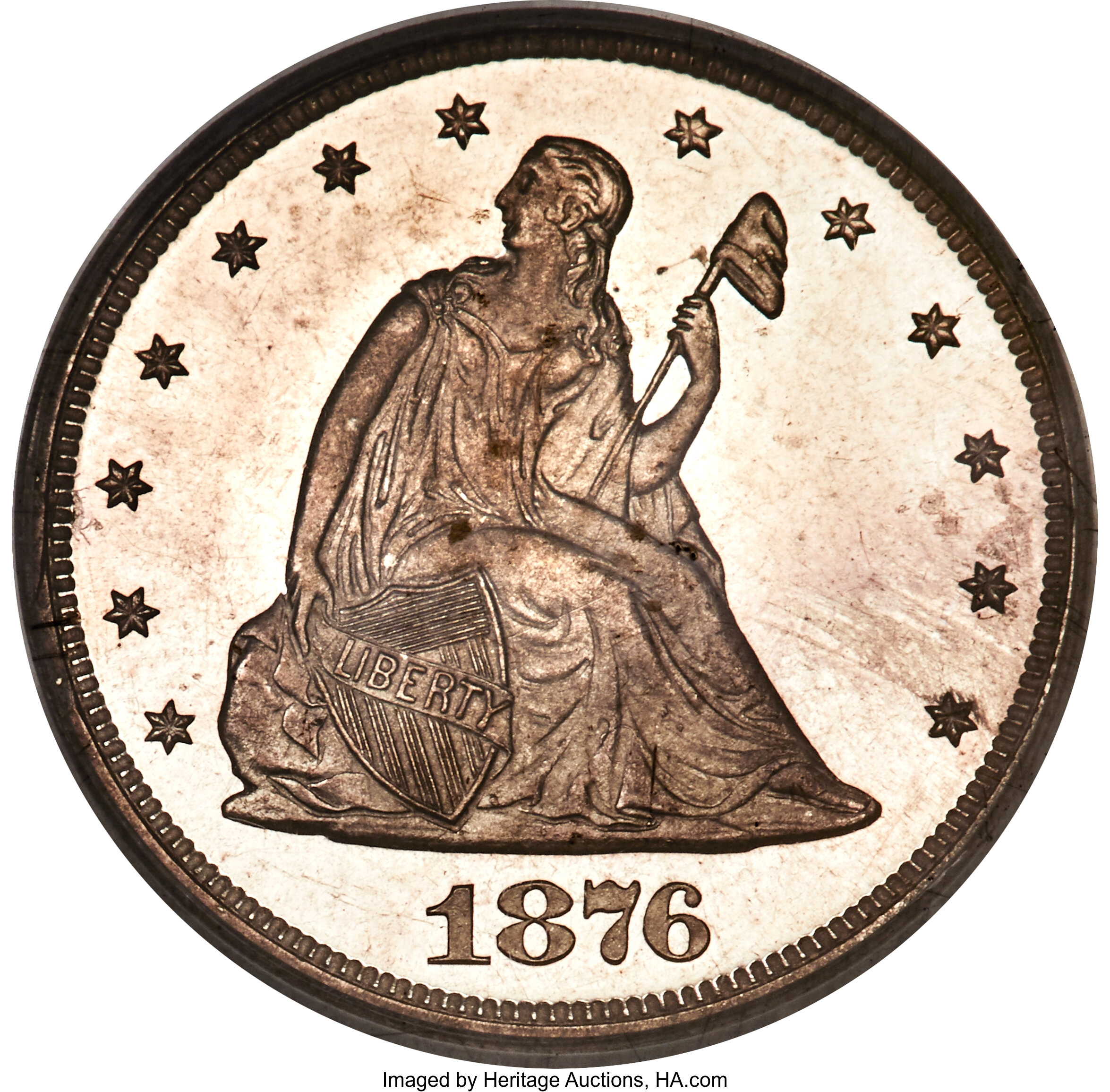 image for: 1876 20C PR64 Deep Cameo PCGS. BF-1, R.4....