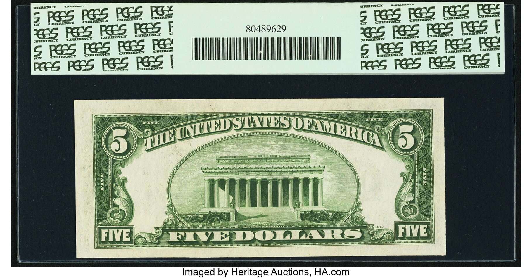 image for: Fr. 1958-B $5 1934B Federal Reserve Note. PCGS Very Choice New 64....