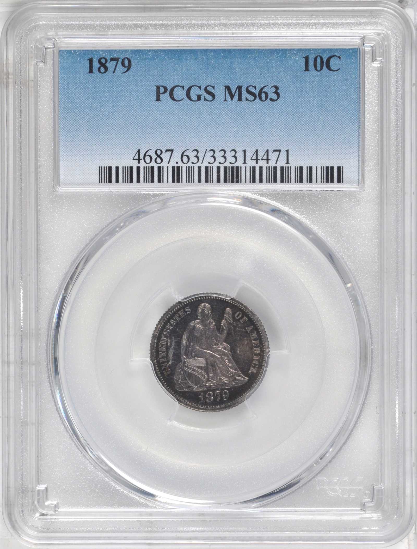1879 10c MS63 CAC thumbnail 4