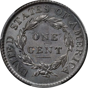 image for: 1817 Matron Head Cent. N-2. Rarity-3. Noyes Die State-C/E. AU-55 (PCGS).