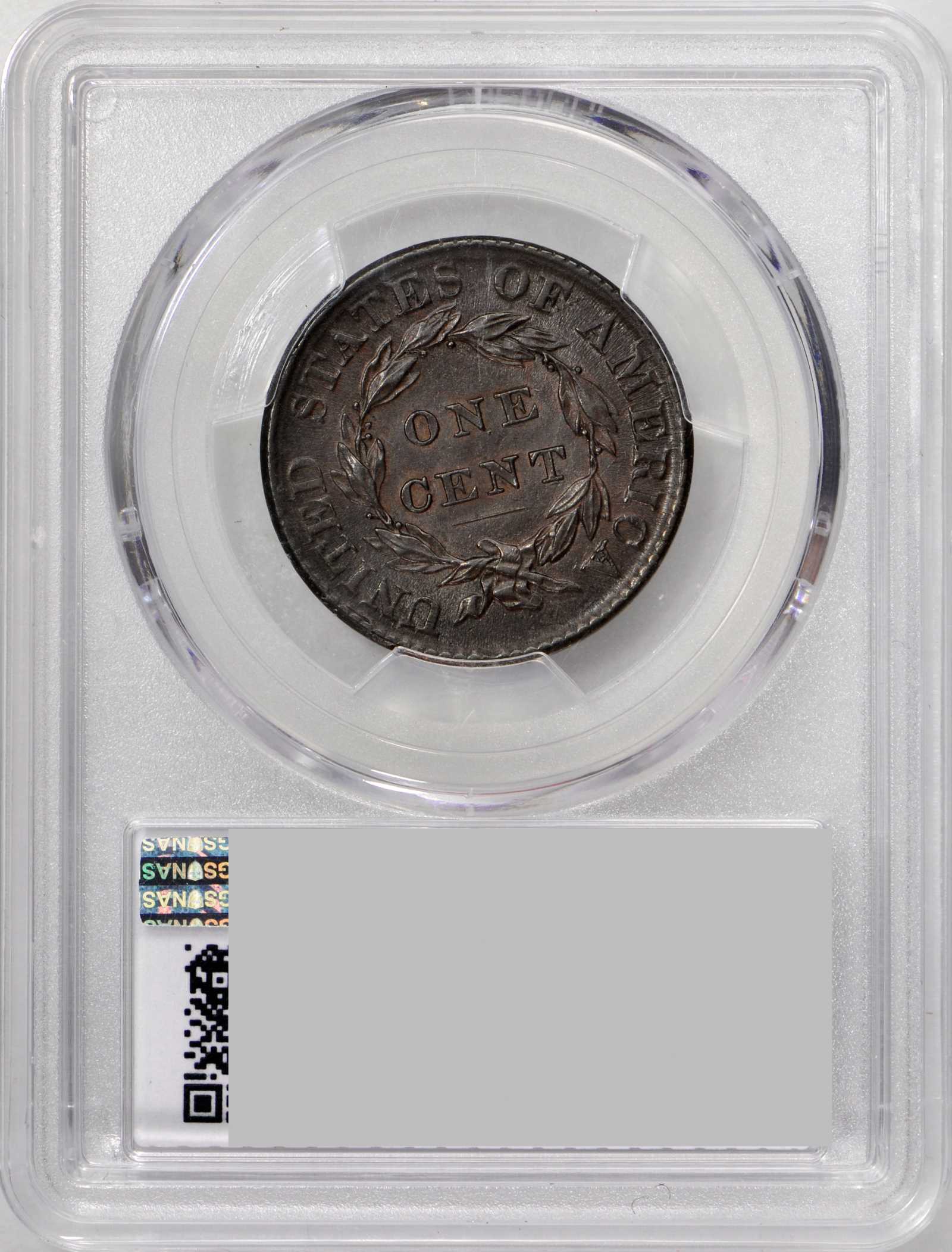 image for: 1820 Matron Head Cent. N-9. Large Date. Rarity-3. Noyes Die State-B/C. AU-55 (PCGS).