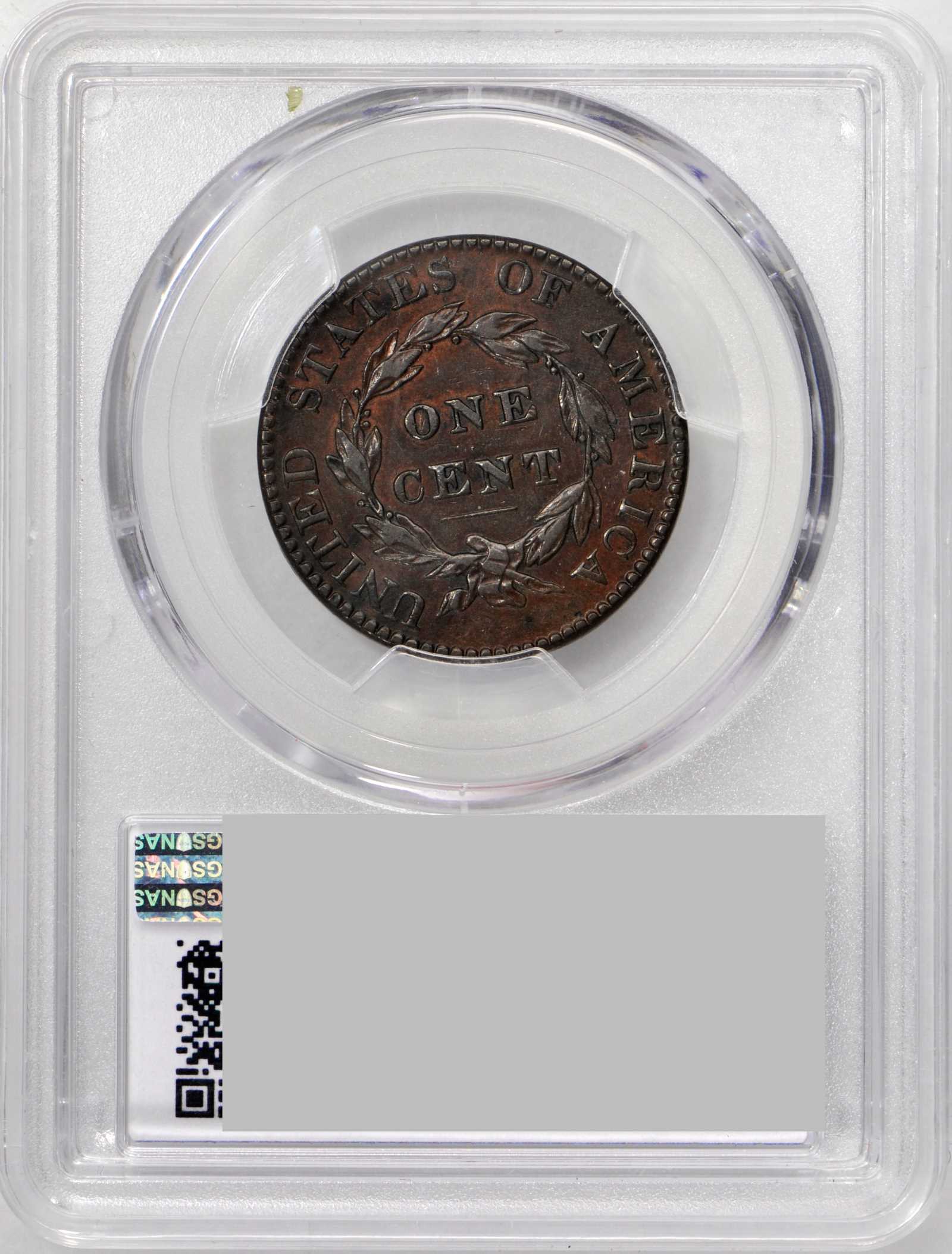 image for: 1822 Matron Head Cent. N-4. Rarity-2. Noyes Die State-A/A. EF-45 (PCGS).