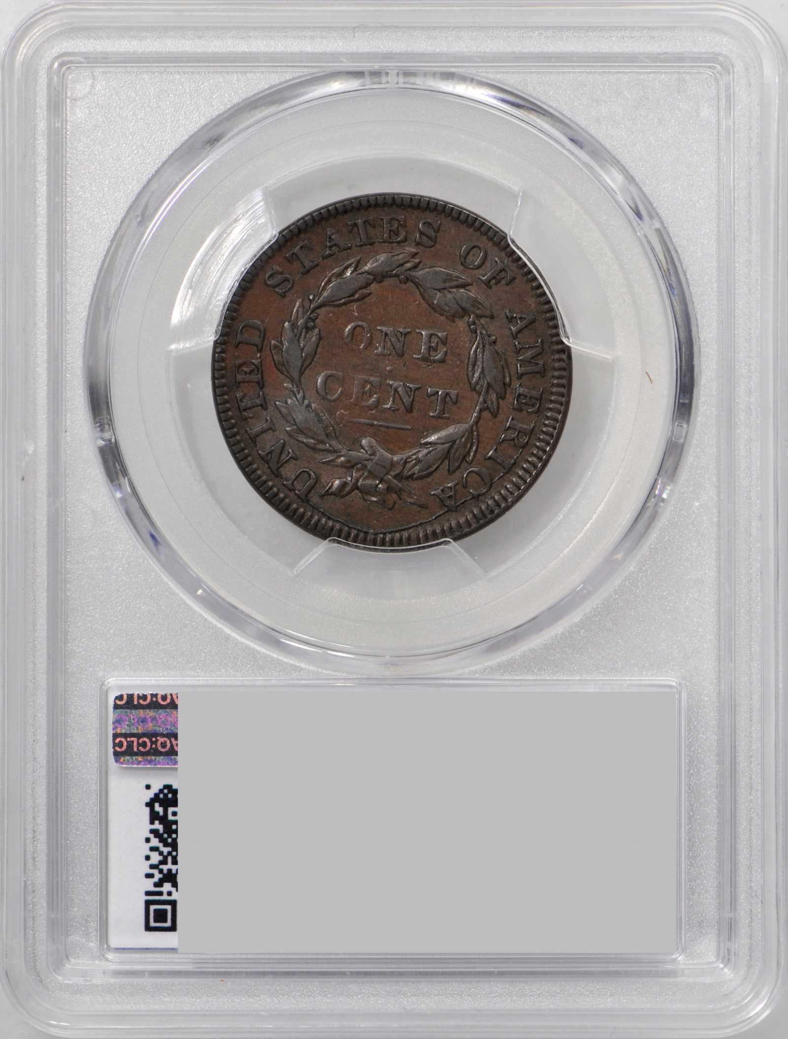 image for: 1835 Matron Head Cent. N-11. Small 8, Small Stars. Rarity-4+. Noyes Die State-B/C. EF-40 (PCGS).