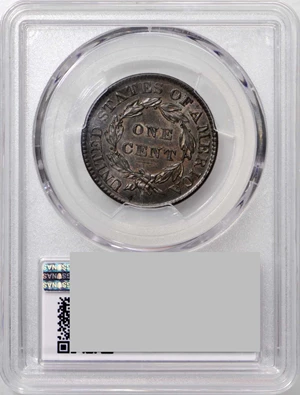 image for: 1830 Matron Head Cent. N-4. Large Letters. Rarity-2. Noyes Die State-D/C. MS-61BN (PCGS).