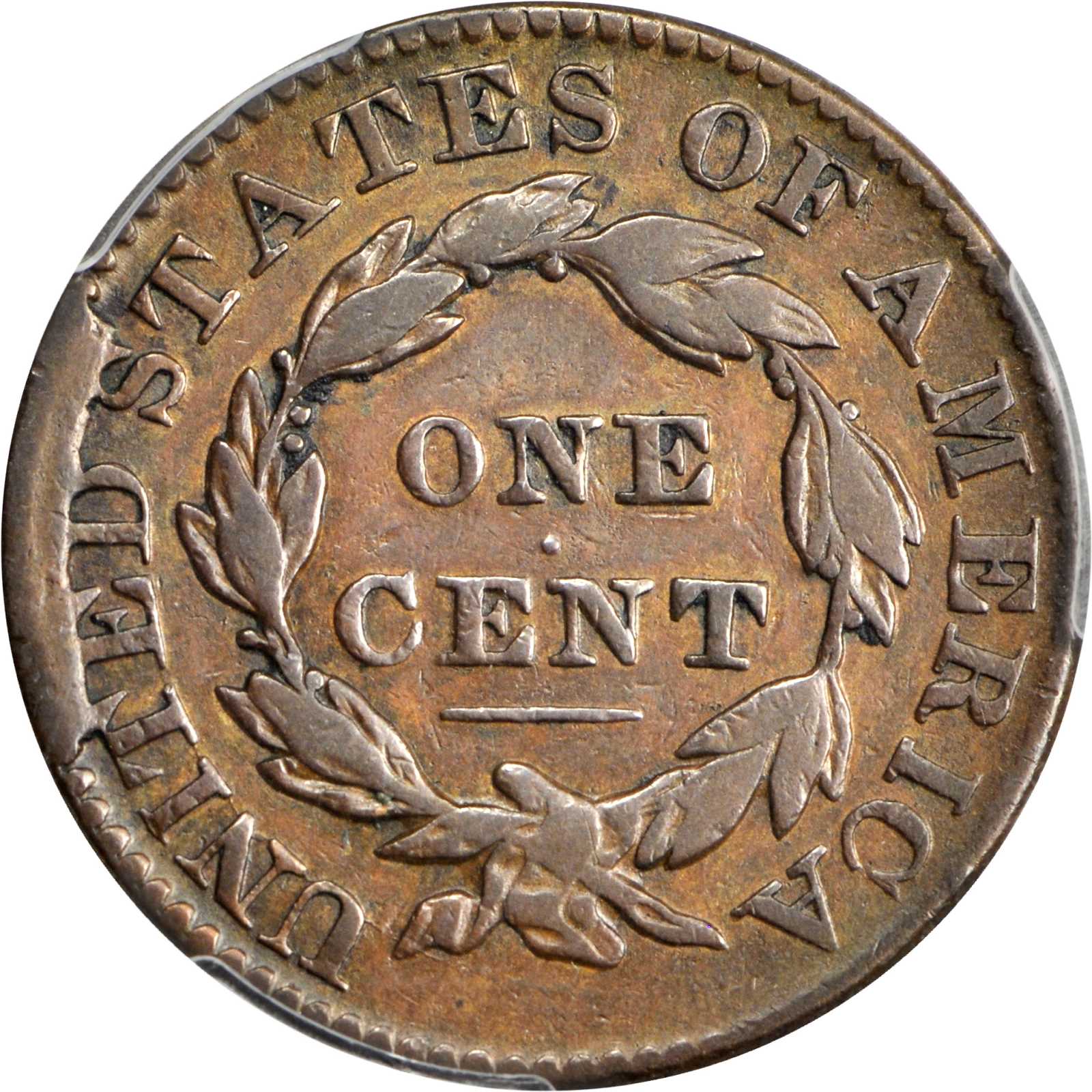 image for: 1831 Matron Head Cent. N-8. Large Letters. Rarity-3. Noyes Die State-C/E. VF-20 (PCGS).