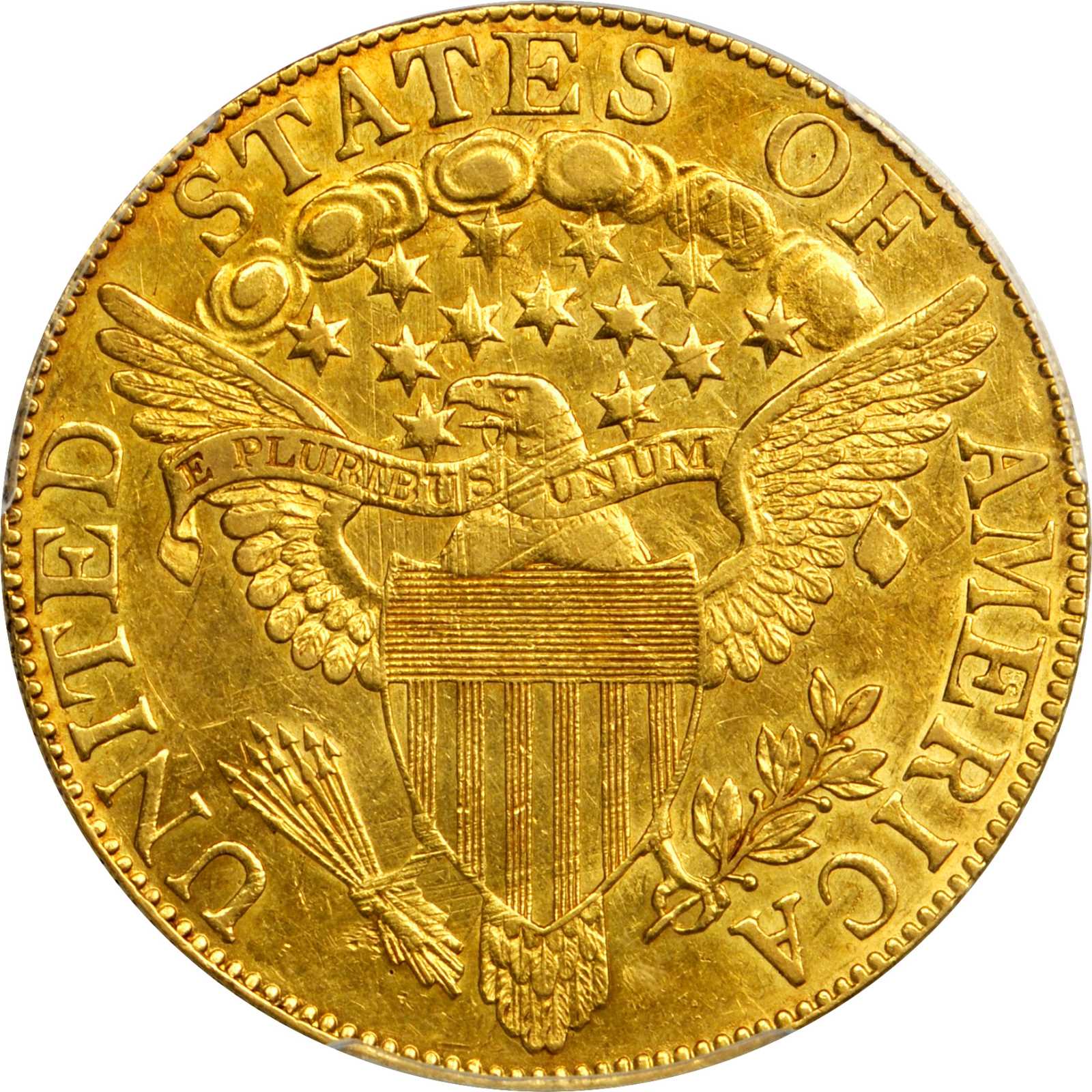 image for: 1803 Capped Bust Right Eagle. BD-5, Taraszka-30. Rarity-4+. Large Reverse Stars, Extra Star. AU-58 (PCGS).