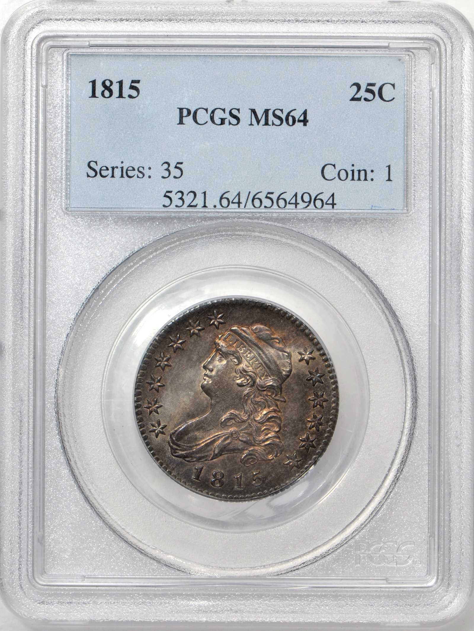 1815 25c MS64 thumbnail 4