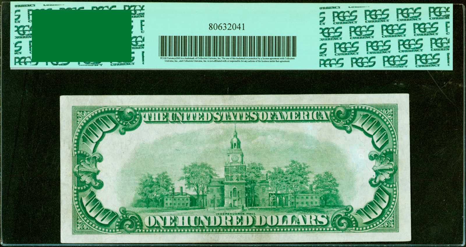 image for: Fr. 2150-B*. 1928 $100 Federal Reserve Star Note. New York. PCGS About New 53.