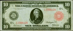 image for: Fr. 903b. 1914 $10 Federal Reserve Note. San Francisco. PMG Very Fine 25.
