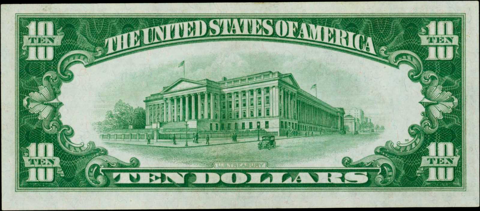 image for: Fr. 2001-G*. 1928A $10 Federal Reserve Star Note. Chicago. PMG Choice Uncirculated 63 EPQ.
