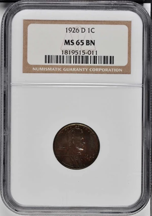 image for: 1926-D Lincoln Cent. MS-65 BN (NGC).