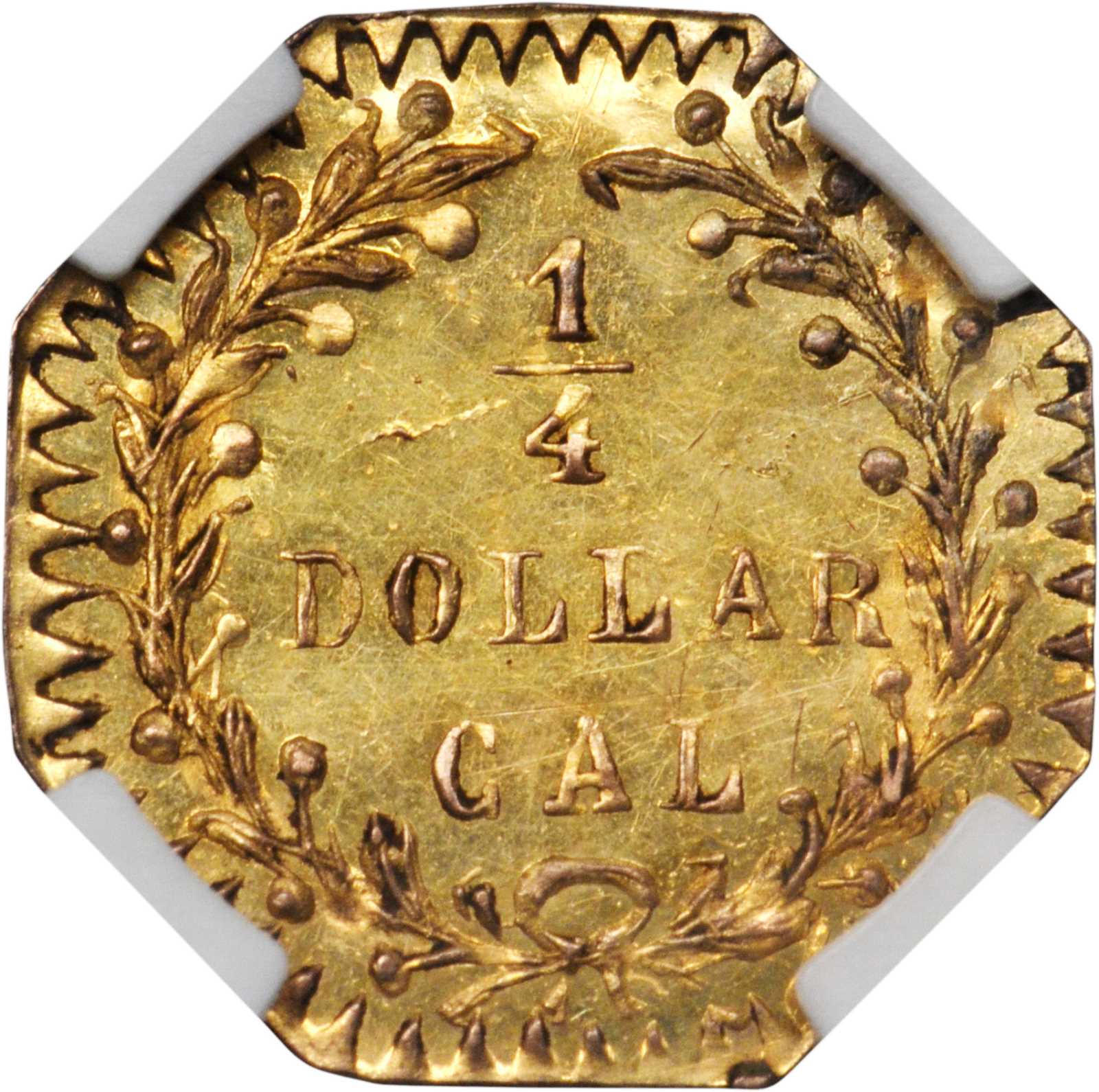 image for: 1875 Octagonal 25 Cents. BG-798. Rarity-5-. Indian Head. MS-62 PL (NGC).
