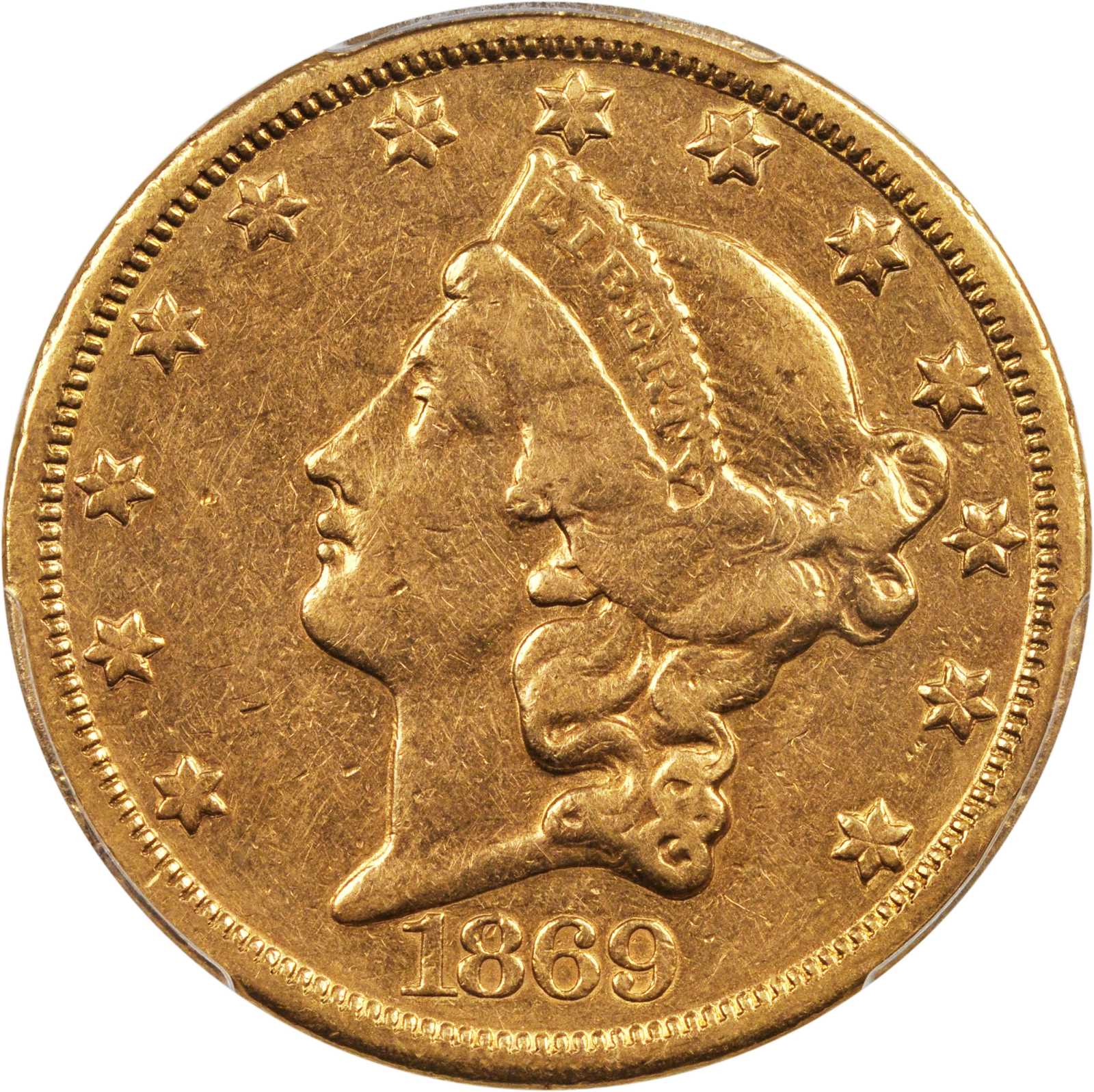 1869-S Liberty Double Eagle. EF Details--Cleaning (PCGS).