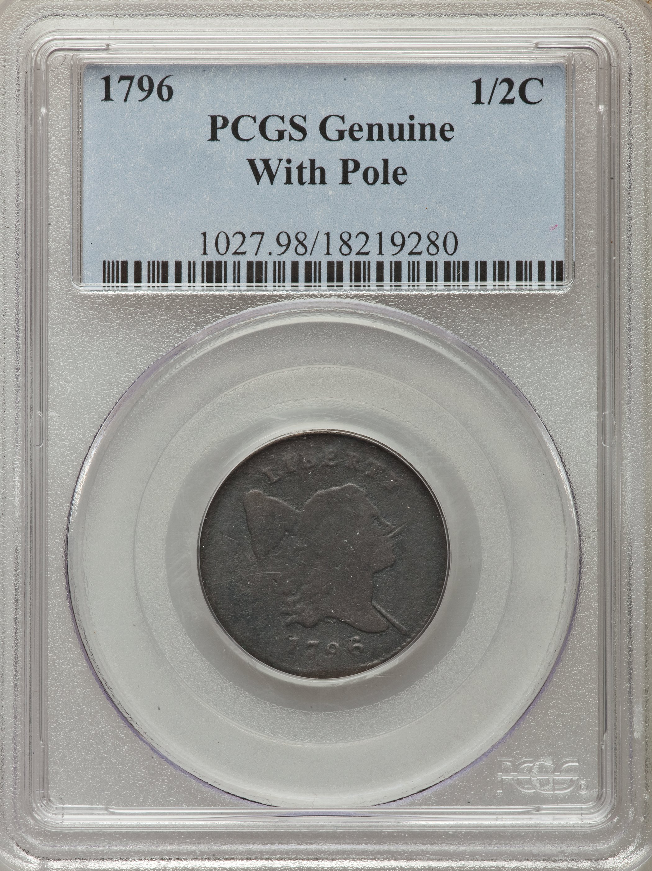 1796 1/2c Pole, C-2 MS BN G4 BN thumbnail 9