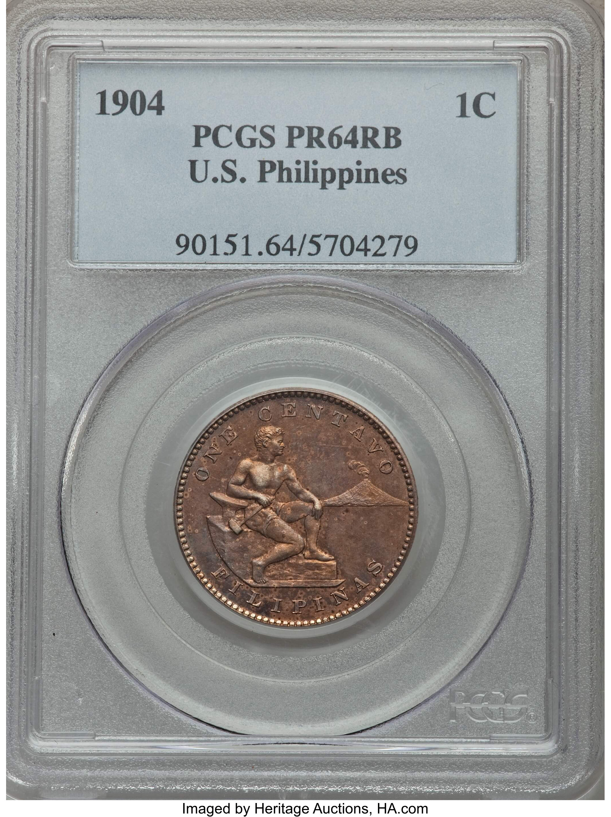 image for: 1904 1C PR64 Red and Brown PCGS. PCGS Population (13/14). NGC Census: (0/0)....