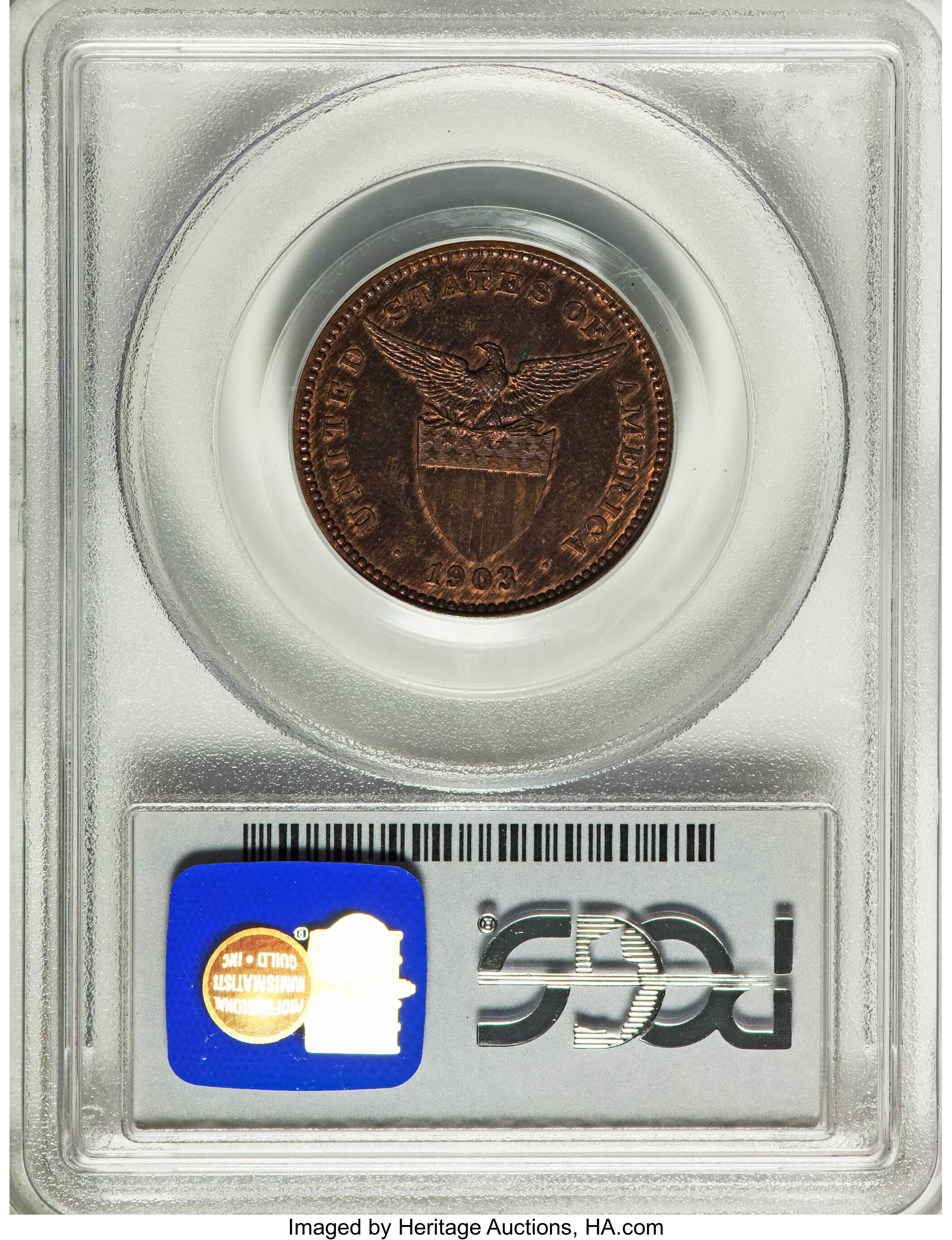 image for: 1903 1C PR64 Red and Brown PCGS. PCGS Population (28/28). NGC Census: (0/0)....