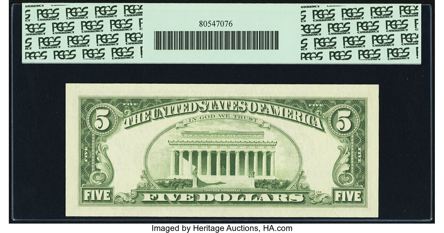 image for: Fr. 1972-K $5 1969C Federal Reserve Note. PCGS Gem New 66PPQ....