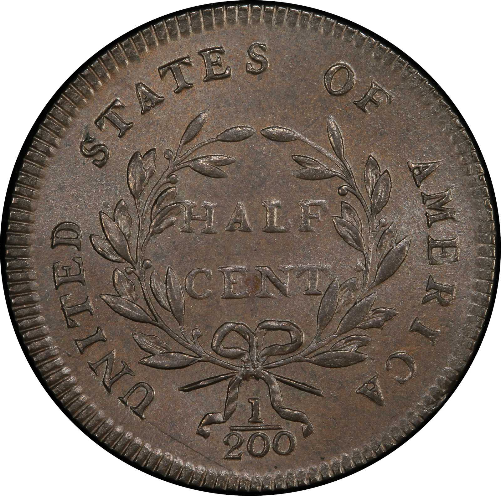 1797 1/2c Plain Edge, Centered Head MS BN AU53 BN thumbnail 16