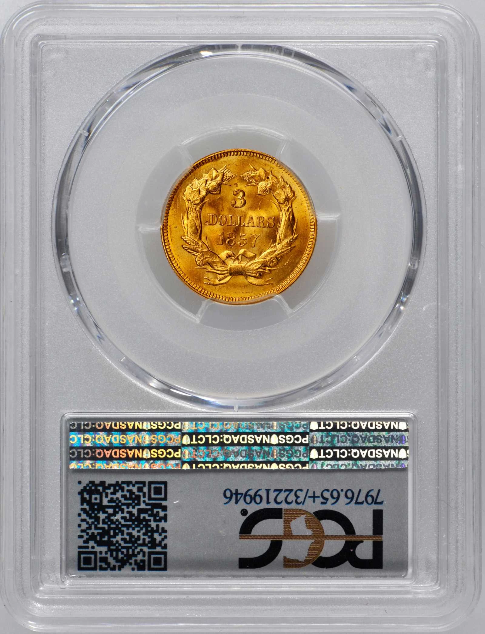 1857 $3 MS, Coin Explorer
