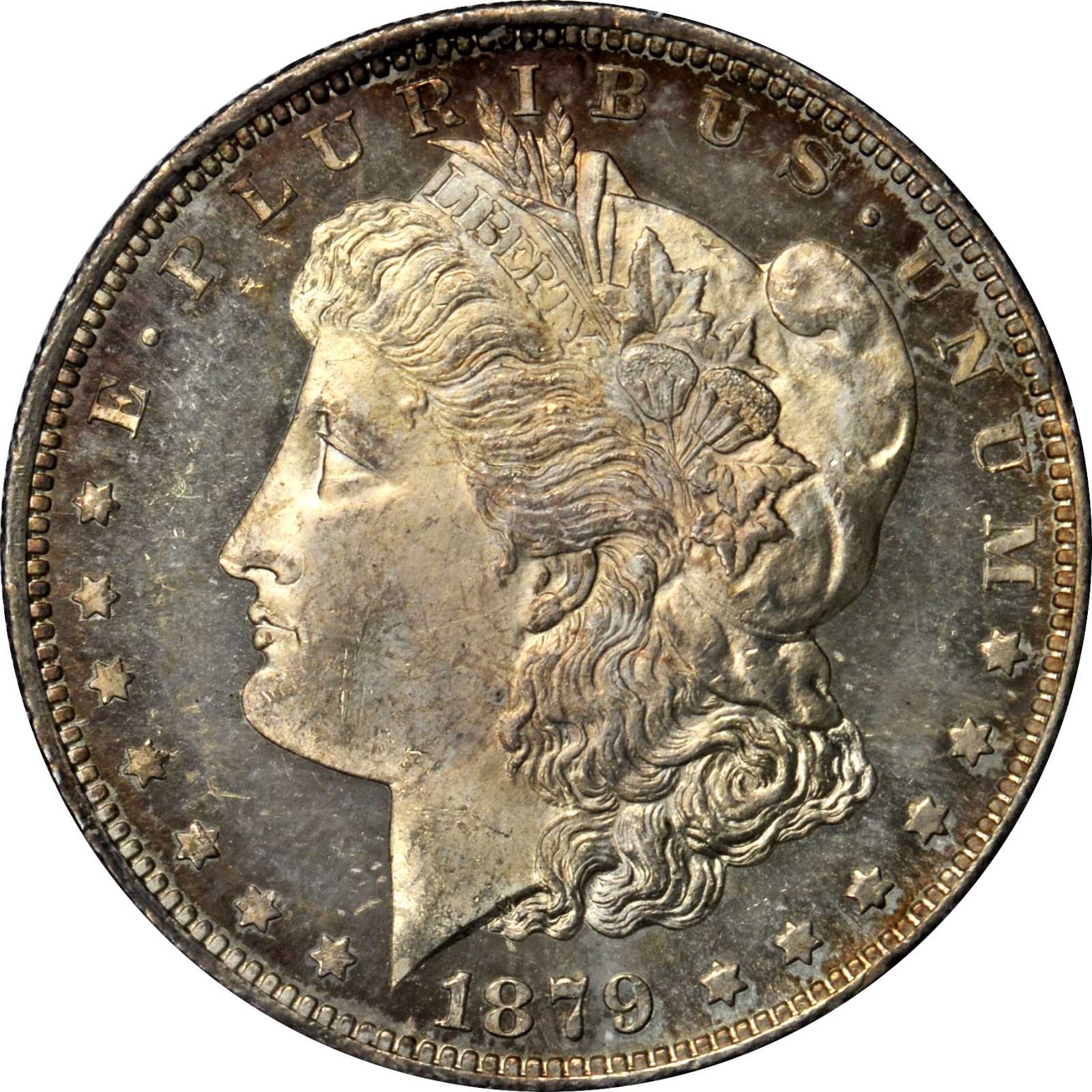 image for: 1879-S Morgan Silver Dollar. Reverse of 1878. Top 100 Variety. MS-63 PL (PCGS). CAC. OGH--First Generation.