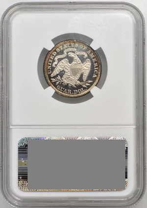 image for: 1884 Liberty Seated Quarter. Proof-68 Cameo (NGC).
